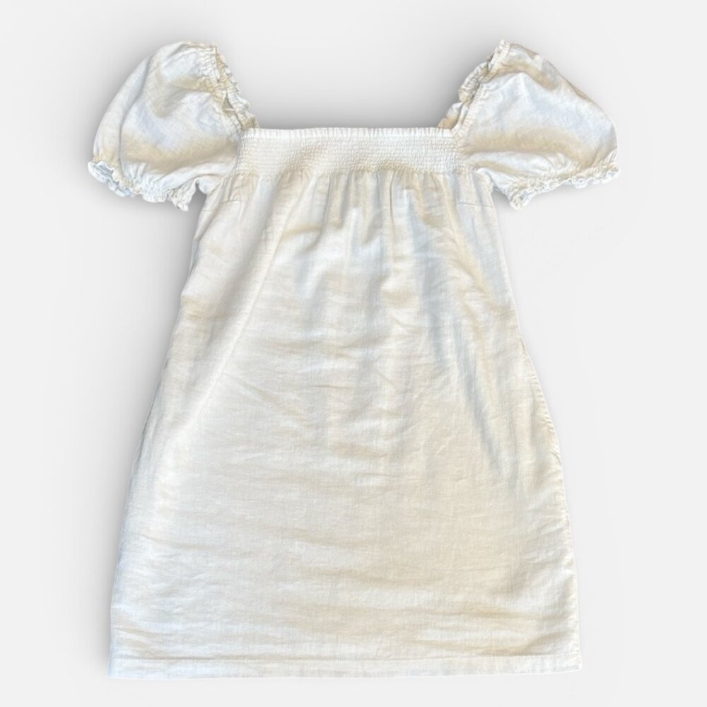 Abercrombie & Fitch White Smocked Square Neck Mini Dress NWT Size  XSP - Picture 3 of 16